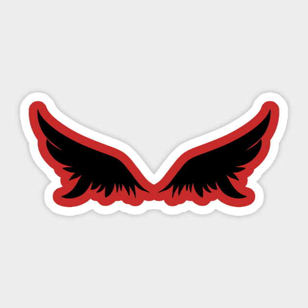 Black Wings Sticker by saradaboru